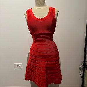 Red Herve Leger Dress Size Small